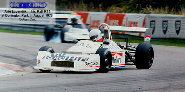 Arie Luyendijk in his Ralt RT1. Copyright Alan Cox 2012. Used with permission. Arie Luyendijk in his Ralt RT1 at Donington Park in August 1978. Copyright Alan Cox 2012. Used with permission.